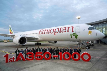 L'A350-1000 fait son entrée en Afrique avec Ethiopian Airlines